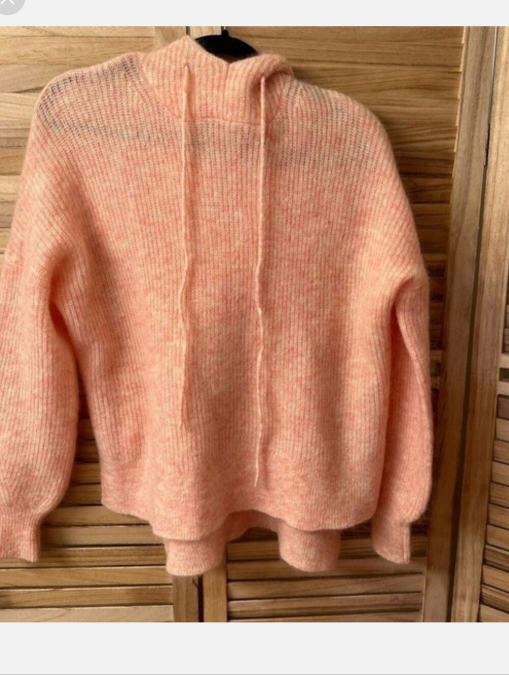 Ganni Ribbed Wool-blend Hooded Top